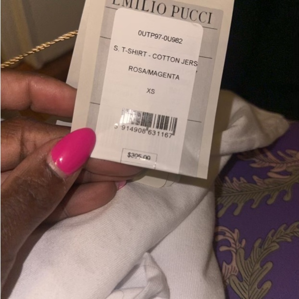 Emilio Pucci Rosamagenta Cotton T-Shirt XS